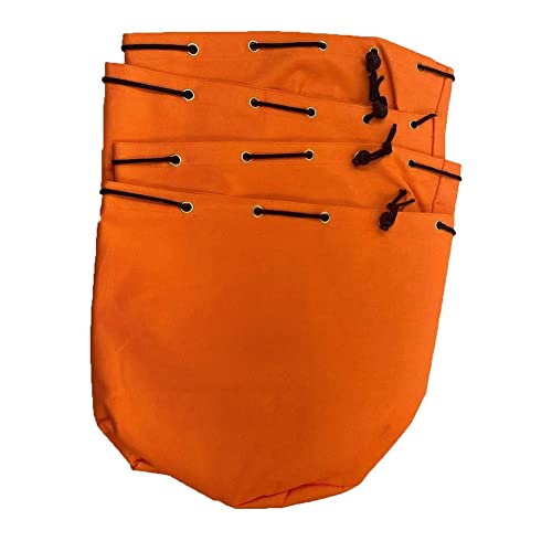 Tidevib Paquete de 4 fundas de nailon naranja a prueba de polvo para recortadora, diseño de apertura de contracción de cuerda de tracción 9.05