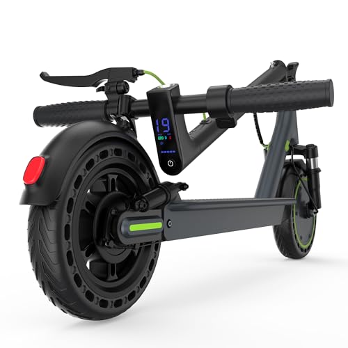 Roinside Scooter for Adults- 8.5 Solid Tires/350W Motor 19 MPH Digital Display Up to 16 Miles Long-Range Commuting Folding E-Scooter for Adults with Dual Braking System App Control