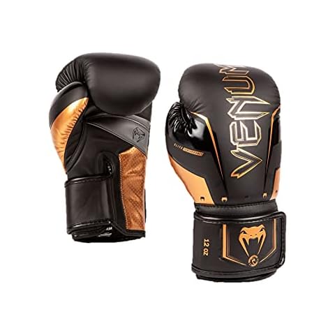 Venum Elite Evo Boxhandschuhe - Schwarz/Bronze - 14 Oz Cover