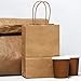 XPCARE 200Pcs Paper Gift Bags 5.25x3.25x8.25'',Gift Wrap Bags with Handles Brown Kraft Paper Bags for Small Business Paper Bags Bulk for Birthday Party Favors Shopping Retail