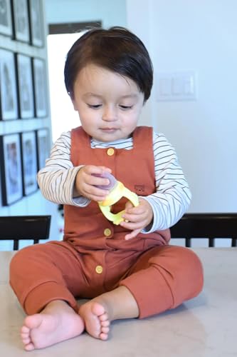 Image of Melii Silicone Duck Fresh Food Feeder and Teether - 2 Pack Baby Fruit Food Feeder to Safely Introduce Fresh or Frozen Food Silicone Feeder for Babies 3m+