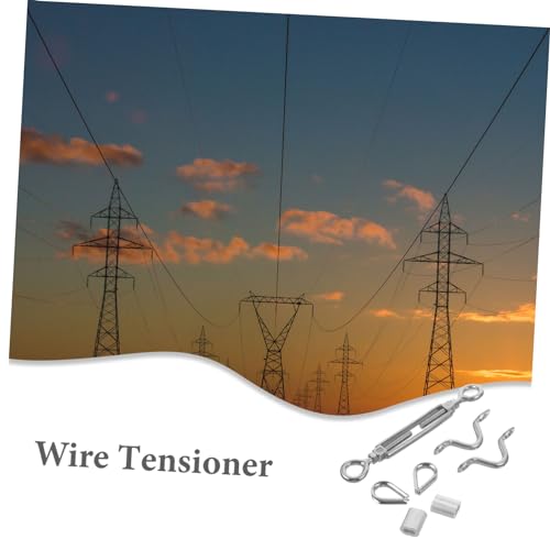 Tensor para cable de acero inoxidable ajustable para uso interior y exterior, sistema compatible de cables, hardware resistente miniatura 6