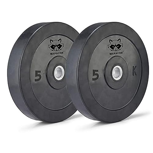 MAPACHE^TM-ELITE SERIES-Rubber Weight Plates Set for Weight Lifting, Strength Training and Home Gym Fitness Workout (6 Months Warranty, Black) (10KGS(5X2)) (B0CG94K357) Amazon Price History, Amazon Price Tracker