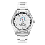 ラグビーワールドカップ 2019 ビジネスウォッチ メンズ スポーツウオッチ クロノグラフ ステンレススチール時計 腕時計 男性 ギフト プレゼント ラップステンレス 金属ベルト ビジネス プレゼントト