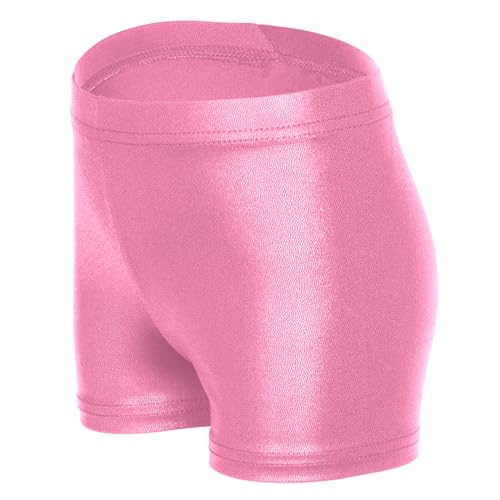 iLover Shorts de ginástica atlética para meninas com glitter e dança, 1 peça, rosa - 1, 4-5 Anos