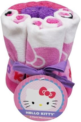 Hello Kitty 6 Pack Washcloths Childrens