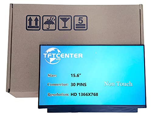 TFTcenter Substituição de tela LCD N156BGA-EA3 REV. C2 HD 1366 x 768 sem aba 30 pinos LED sem toque