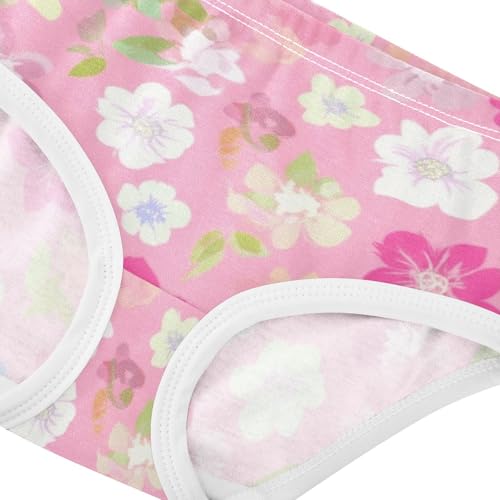 Toddler Underwear Floral 2t Cotton Panties Little Girl Artistic Briefs Girls Undies Pastel Flowers Soft Pink4