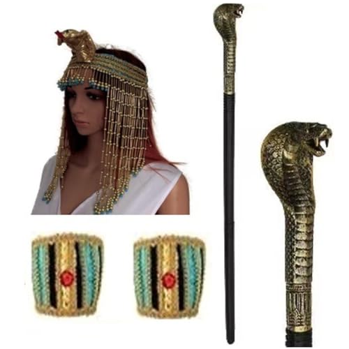 Bandeau reine serpent égyptien flexible ajustable pour coiffure cosplay