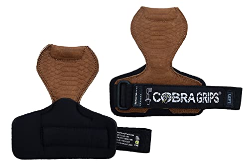 Image of Cobra Grips Weight Lifting Gloves with Adjustable Neoprene Padded Wrist Wraps - Heavy Duty Alternative to Power Lifting Hooks for Deadlifts