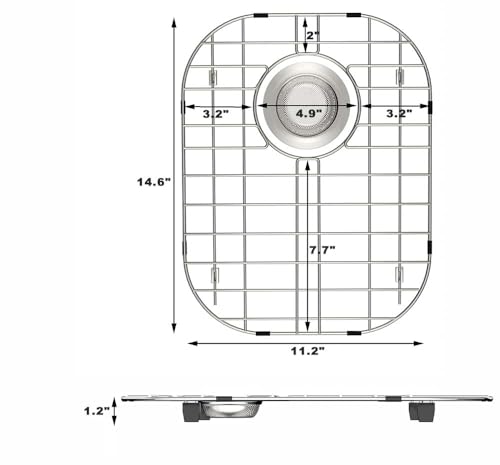 Grilles de protection évier cuisine inox 304 pour stopper les rayures et l'eau stagnante