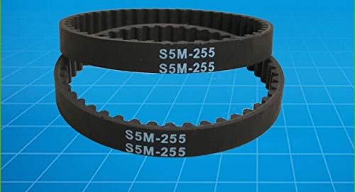 Transmission Belts S5M225/255/270/285/295/300 STS Rubber Timing Belt Black 1pc - (Width: 15mm; Length: S5M-255)