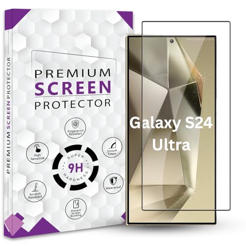 Image of Premium Tempered Glass Screen Protector Guard For Samsung S24 Ultra (6.8 Inch, Pack of 1) | Edge to Edge Coverage With Easy to installation kit