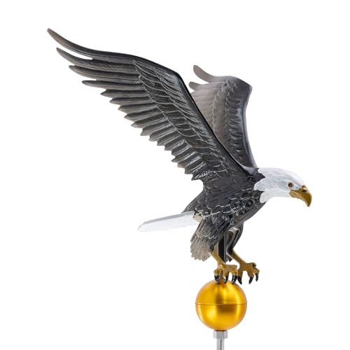 Flagpole Topper Eagle - 12" or 18" Handmade Cast Aluminum