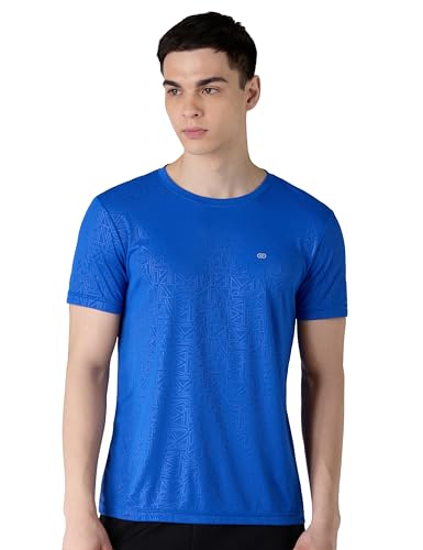 Image of Amazon Brand - Symbol Men's Active /Sports Tonal Printed T-Shirt | Round Neck | Regular Fit (Available in Plus Sizes)