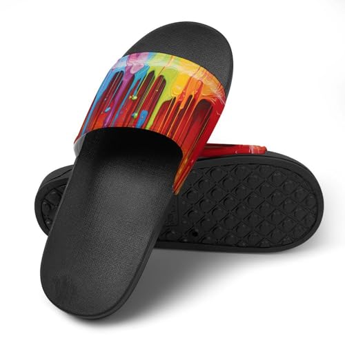 Colorful Paint House Sandals Non-Slip Bathroom Slippers Beach Summer Shoes for Men Women4