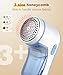Fabric Shaver, Lint Remover for Clothes, Effectively and Quickly Remove Pills, Sweater Shaver with Stainless Steel 3-Leaf Blades and Safety Lock Protection.(Blue & White)