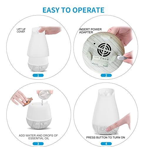 Happtws Essential Oil Diffuser - 220Ml Cold Mist Humidifier With 7-Color Led Light And Auto Water-Free Shut-Off - Perfect For Home, Office, Bedroom, And Yoga #TOP6