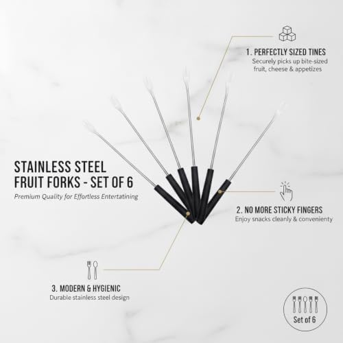 Fitnnybay Fruit Forks, Set of 6 - 3