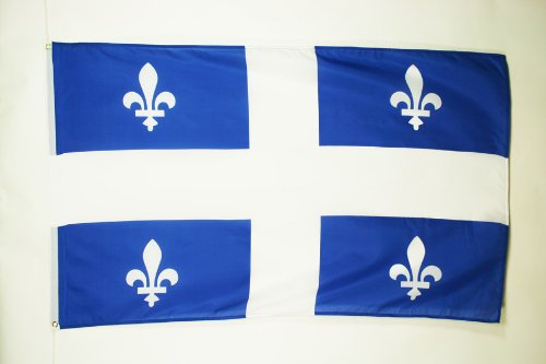 Drapeau Québécois 150x90 et Canadien AZ FLAG polyester avec oeillets - 3