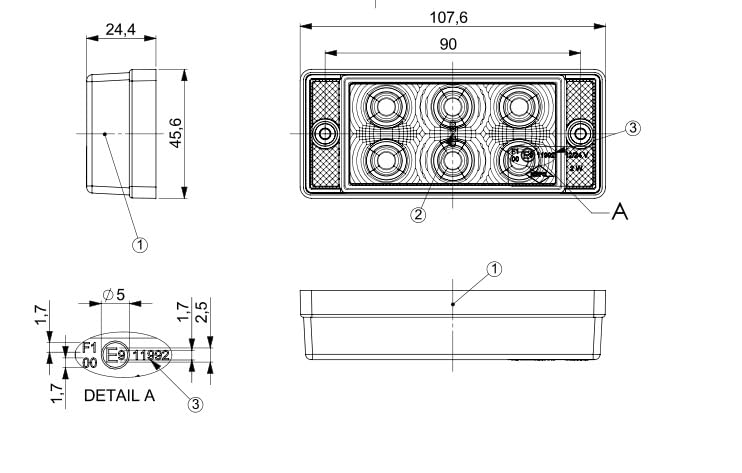 Nebelschlussleuchte Für LKW & Anhänger – 140x75 Mm, 12V/24V, Als Nebellicht Oder Rückleuchte Nutzbar