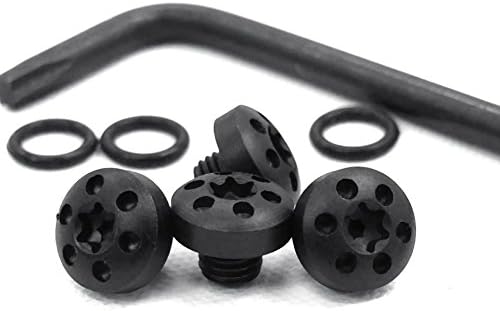 Cool Hand S-1911S-1-B，Screws for Slim 1911 Full Size/Compact,4 Stainless Steel Screws,4 O Ring, Torx Key, Length 0.223" Black,