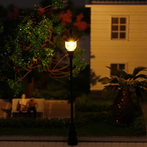 image for Evemodel LQS21 10PCS Model Railroad Train Lamp Posts Led 6.6cm or 2.6i