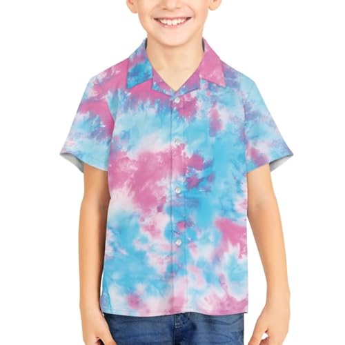Toddler Boy Button Down Shirt Short Sleeve Hawaiian Shirt Fancy Dress Collared Summer Tops3