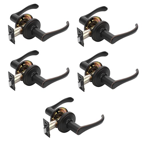 Greatest Product Dynasty Hardware VAI-82-12P Vail Lever Passage Set, Aged Oil Rubbed Bronze, Contractor Pack (5 Pack)