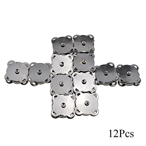 Hahiyo 19.1Mm Length Magnetic Buttons Close Effortlessly Strong Bond Manageable Apart Easy Glue Sew-On Fastener Snap Clasps Gun Black 12 Pieces For Closures Yarn Leather Purses Backpack Canvas Tote #TOP7
