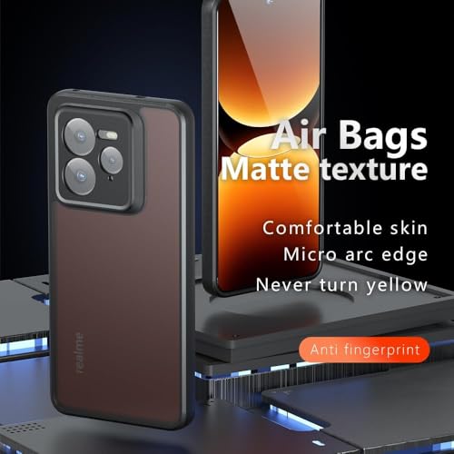 Image of REALCASE Stylish Shockproof Armor Back Cover Case for Realme GT 7 Pro 5G | | Slim Fit Hard Clear PC Back & Soft TPU Bumper | Transparent Protective Scratch Resistant Case for Realme GT 7 Pro 5G