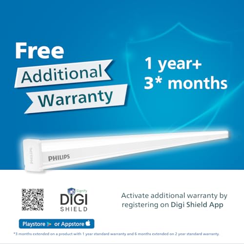 Image of Philips SlimLine Elite 50W LED Batten Light | High Brightness & Energy Efficient | Sleek Slim Design | Ideal for Home, Office & Commercial Use | CoolDay Light, Pack of 4