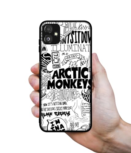 Image of Arctic Monkeys Pattern Design Premium 2D Printed Metal Back Case Cover for Samsung Galaxy F14 5G, Multicolour