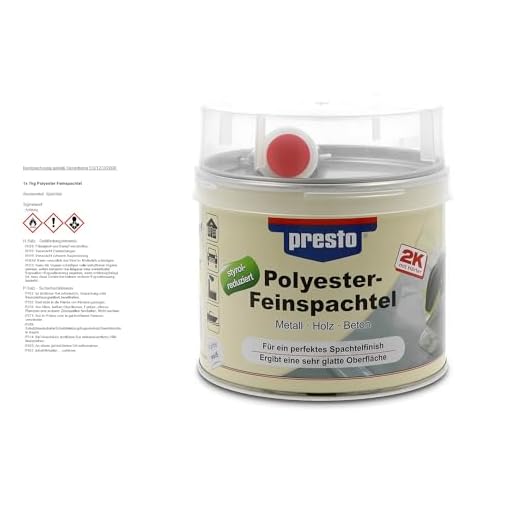 Presto 2K Polyester Feinspachtel 2 Stück á 1000 g