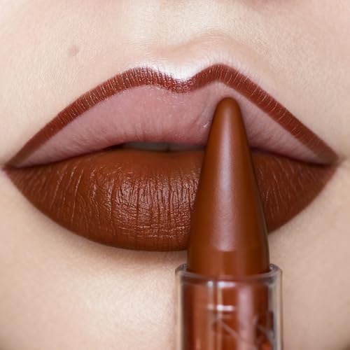 Image of Depuplum Brown Lipstick Gradient Matte Lip Liner Combo for Women
