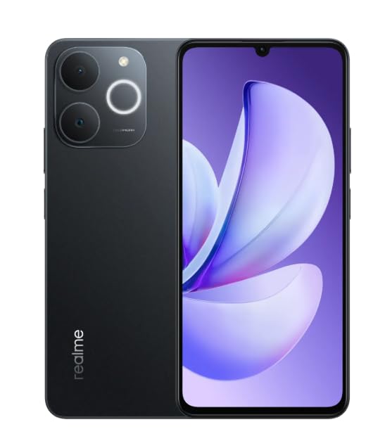 realme P4 Lite Smartphone, 4GB RAM, 64GB Storage, Obsidian Black