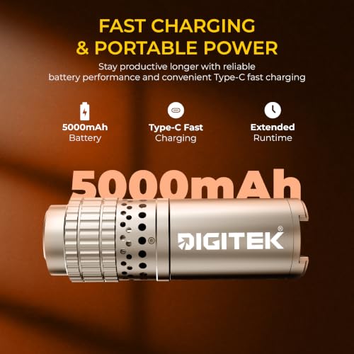 Image of Digitek DS 35 WTP Photography Optical Snoot Light 35W, 5000mAh Rechargeable Battery, 1900K-6400K Adjustable Color Temperature, 4 Color Lights, 20 Projection Gobos, 0-100% Dimming, Type-C Fast Charging