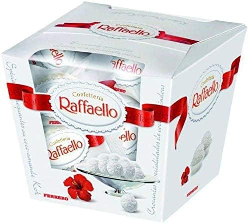 Ferrero Rocher Raffaello Coconut And Almond White Chocolate Truffles, 15 Piece Box 150G For Rs. 549 @ 39 %