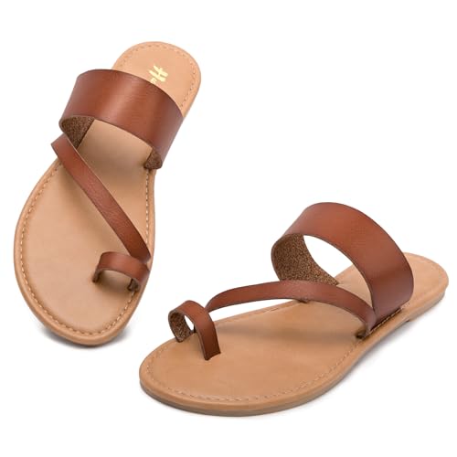 Women's Slide Sandals Slip On Flat Flip Flop Thong Casual Summer3