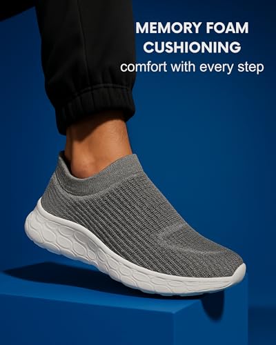 Image of Kraasa Walking Shoes for Men Height Increasing Sports Shoes Ultra Grip Soft Sole Gym Shoes Workout Lightweight Running Shoes for Men