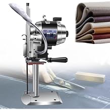 Electric Fabric Cutter, Cloth Cutting Machine 3400 RPM Fabric Cutter with LED Light Electric Scissors for Cloth Textiles Paper Leather Rubber and Carpet,8in