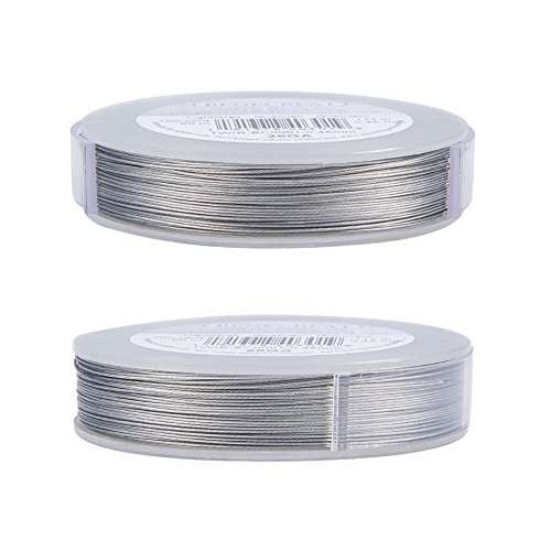 Benecreat 300-Feet 0.018Inch/ 0.46Mm Tiger Tail Beading Wire 7-Strand Bead Stringing Wire For Necklace Bracelet Making #TOP2