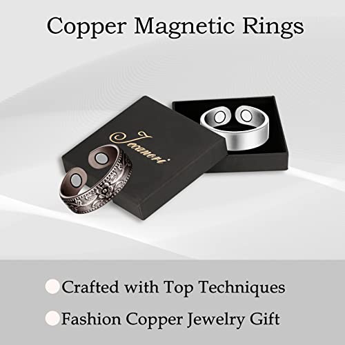 Jecanori 2PCS Lymphatic Drainage Therapeutic Rings for Women