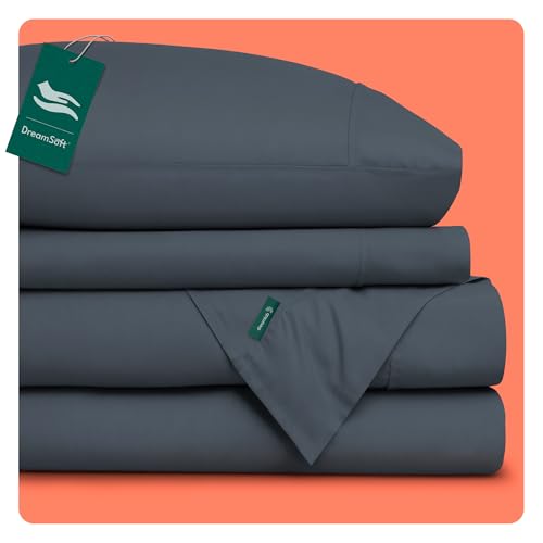 La Mejor Lista de Juegos de sábanas y fundas de almohada los mejores 5. 49 Dreamlab Juego de Sábanas Premier 1800 Collection. Sábanas de Microfibra de Lujo de Doble Cepillado (Gris Grafito, King Size)