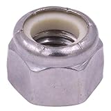 1/2-13 Nylon Insert Hex Lock Nut, NE, Stainless Steel 18-8 SS Nylock - U-Turn (10 Pack)
