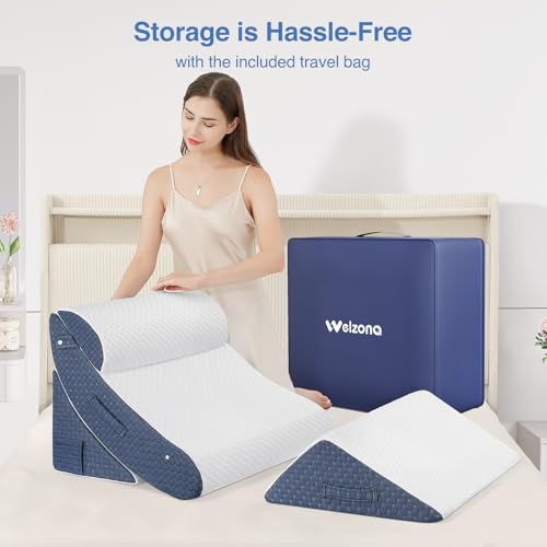 Welzona JF15AH01 4Pcs Orthopedic Bed Wedge Pillow Set For Post Surgery thumb #7