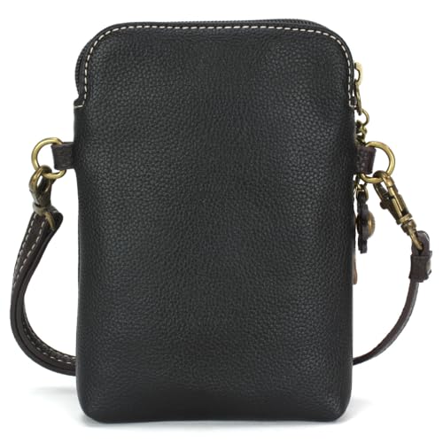 Image of CHALA Dog Collection Cell Phone Crossbody Purse-Women PU Leather /Canvas Multicolor Handbag with Adjustable Strap