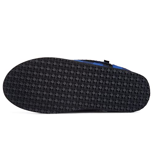 Lucky Brand Men's Plaid Memory Foam Slip On Clog Slippers, Indoor Outdoor Mens House Shoes, Warm Bedroom Clogs Slipper For Men, Royal, Large #TOP3