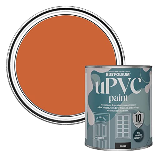 Rust-Oleum Orange uPVC Door and Window Paint In Gloss Finish - Tiger Tea 750ml