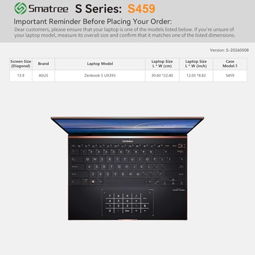Image of Smatree SlimPro Laptop Case for 13.9 inch ASUS Zenbook S UX393
